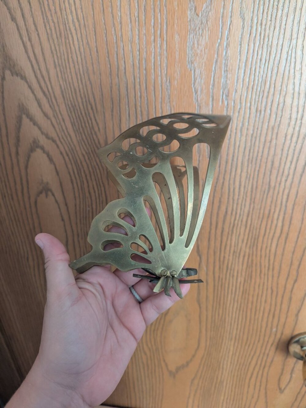 VTG Brass Butterfly Wall Decor or Table Art 3D Set of 3 MCM Metal - Picture 5 of 16